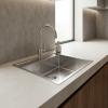 Pure.Sink Luxion Stainless steel sink 51x50 cm Tapwing with tap hole PLX5150T-02